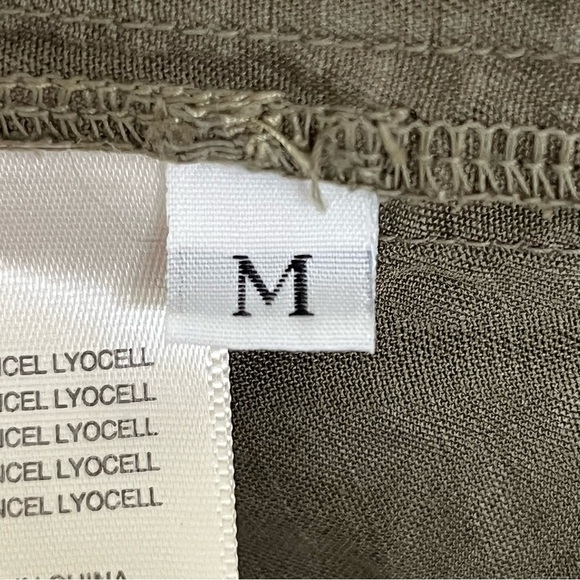 Cloth & Stone Anthropologie Pants Size Medium Pull On Jogger Side Buttons Olive - Picture 9 of 13